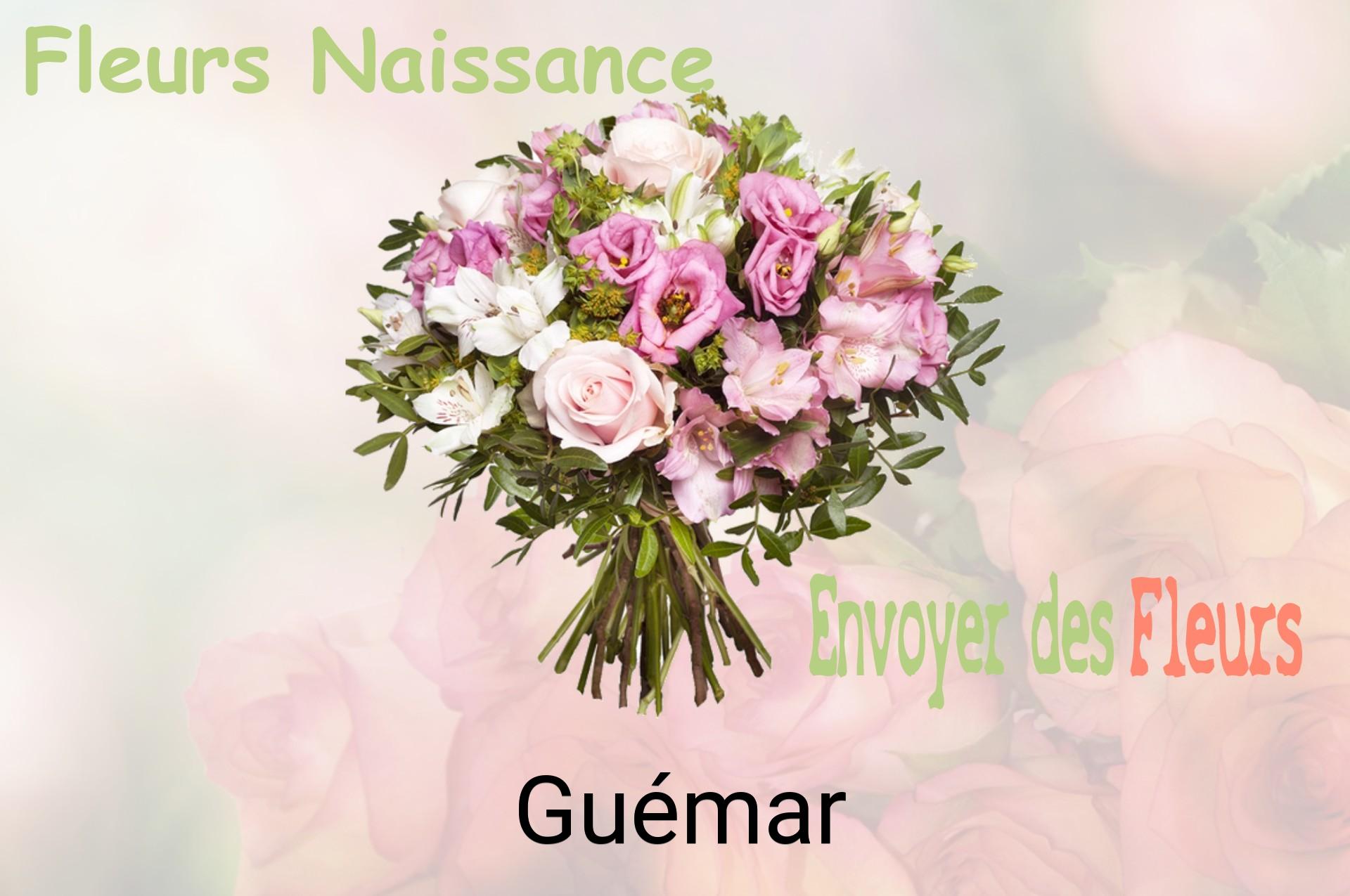 Bouquet de fleurs de naissance livré à Guémar